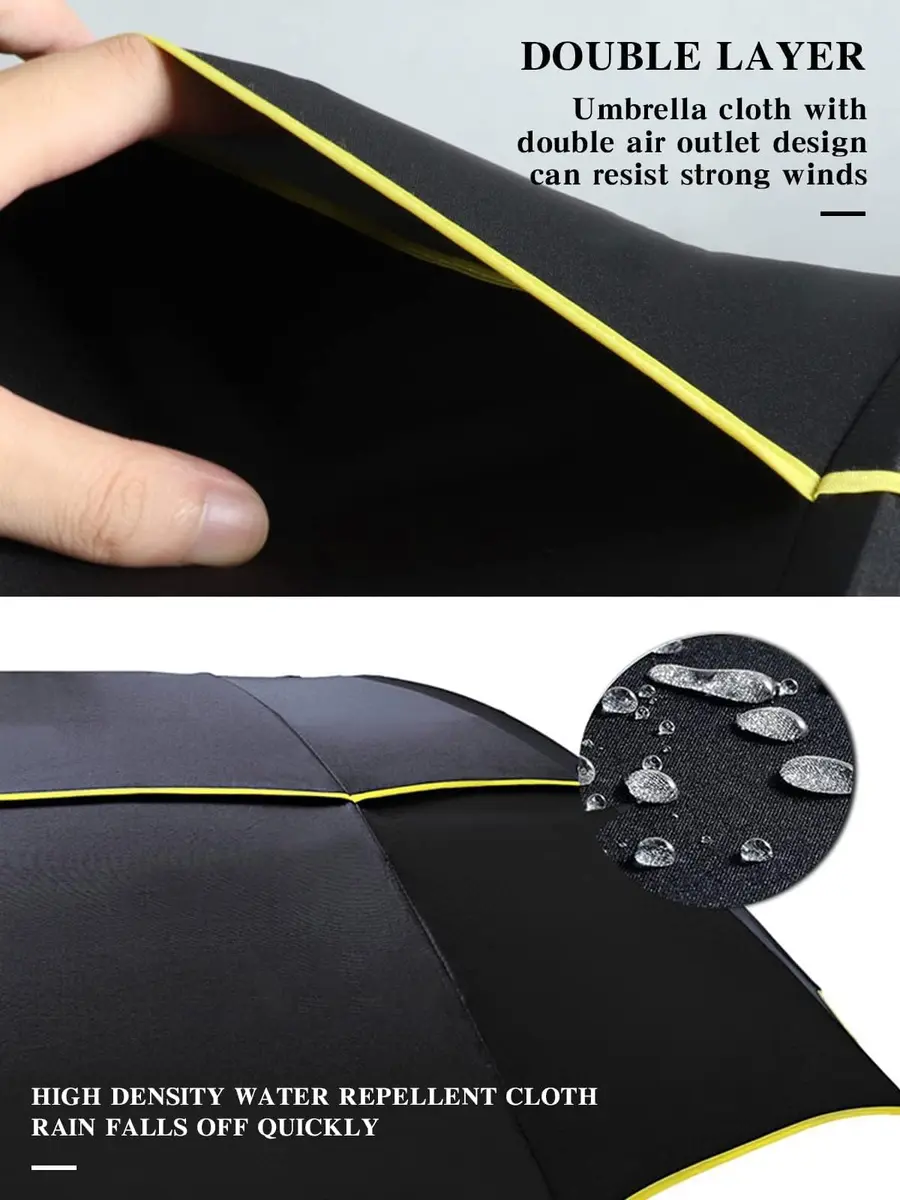 Kalolary UPF 50+ UV Protection Compact Golf Umbrella 62 Inch Windproof Waterproof - view 3