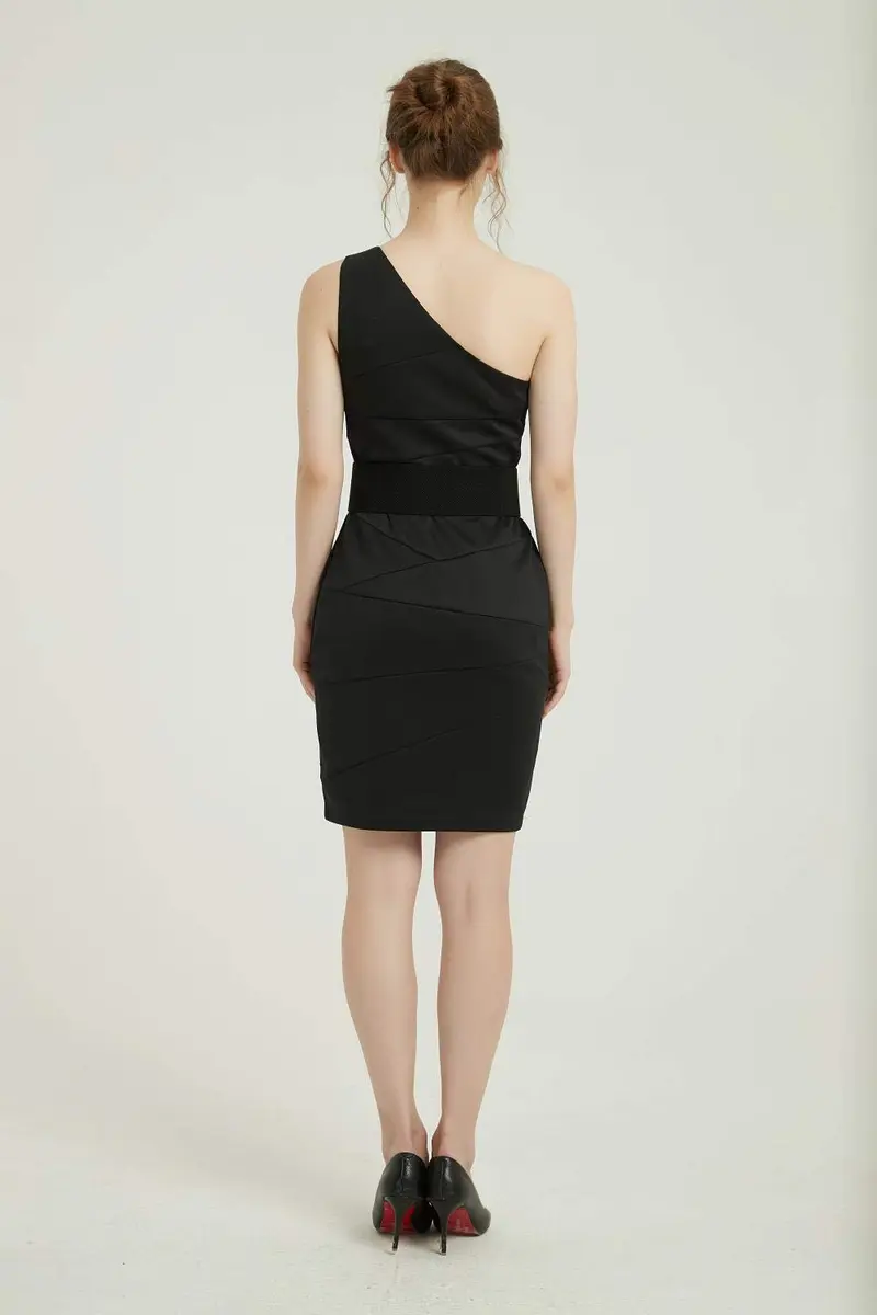 VOCHIC Wide Belt for Women 25-44 in Black | Elastic Stretch Interlock Buckle for Dress - view 7