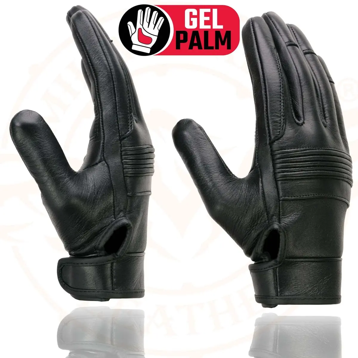 Milwaukee Leather MG7735-S | Premium Motorcycle Riding Gloves for Men & Women, Black, Small - view 3