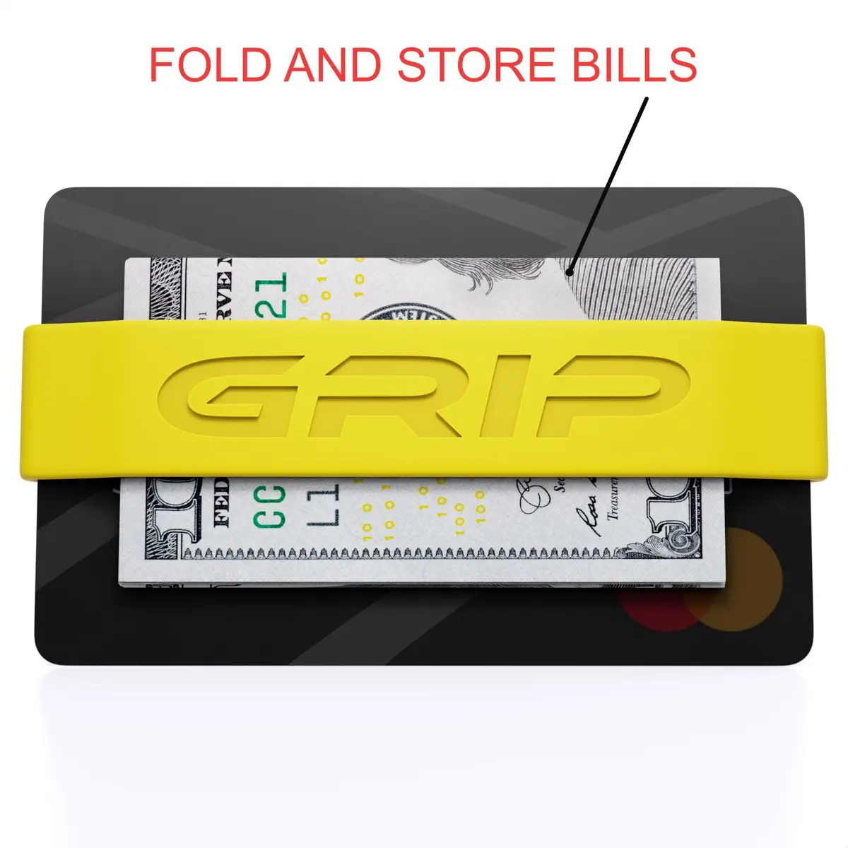 Grip Money Bands (Pack of 3) - Yellow | Secure Cash & Cards, Slim Silicone Design - view 6