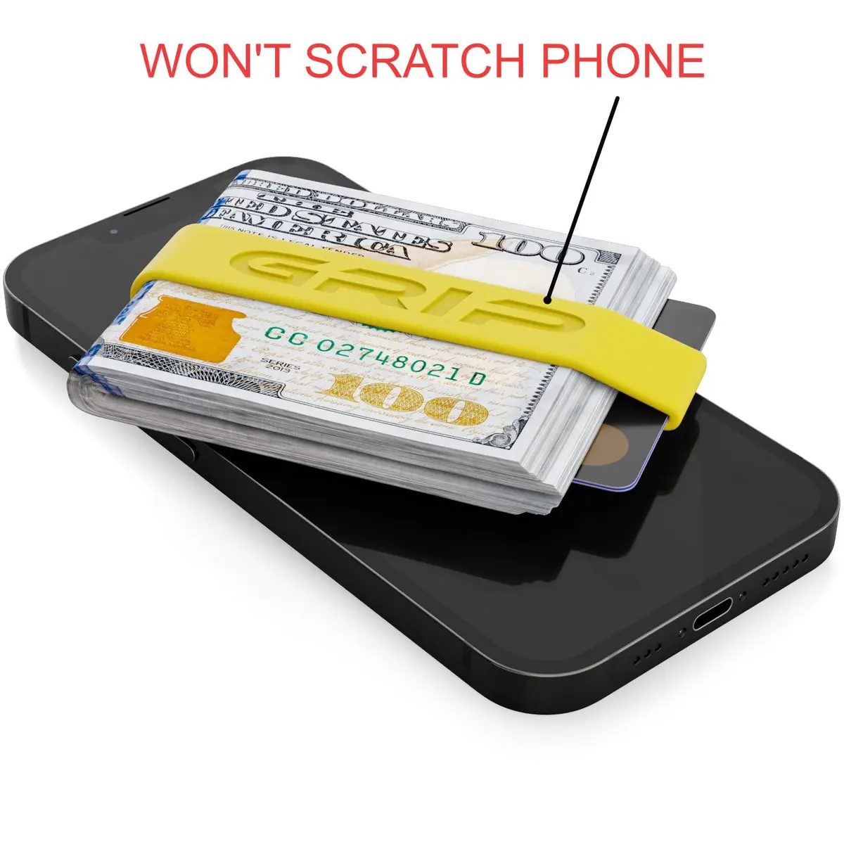 Grip Money Bands (Pack of 3) - Yellow | Secure Cash & Cards, Slim Silicone Design - view 7