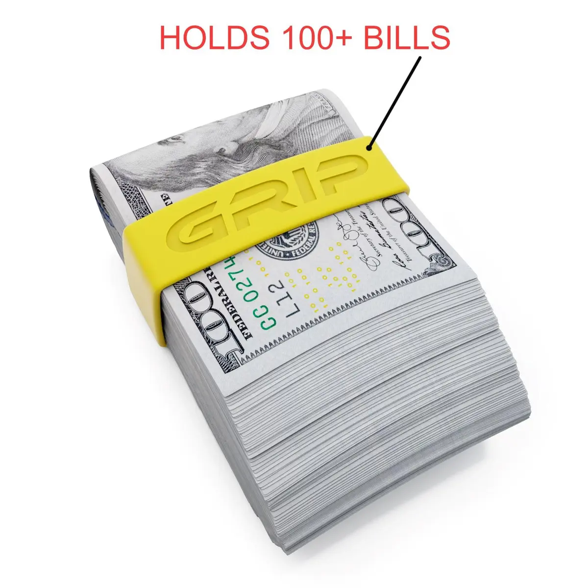 Grip Money Bands (Pack of 3) - Yellow | Secure Cash & Cards, Slim Silicone Design - view 8