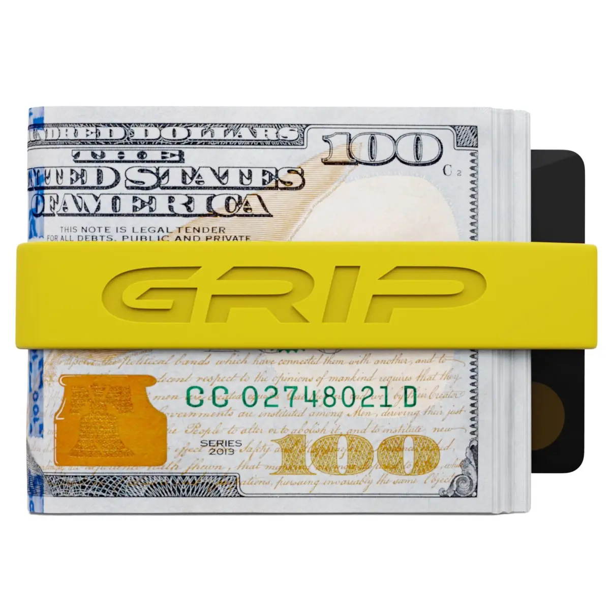 Grip Money Bands (Pack of 3) - Yellow | Secure Cash & Cards, Slim Silicone Design - view 3