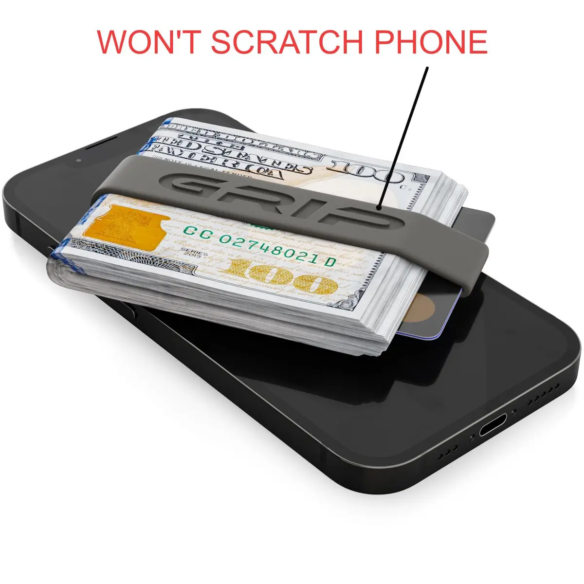 Grip Money Bands (Pack of 3, Black) | Secure Cash & Cards, Slim Silicone Design - view 7