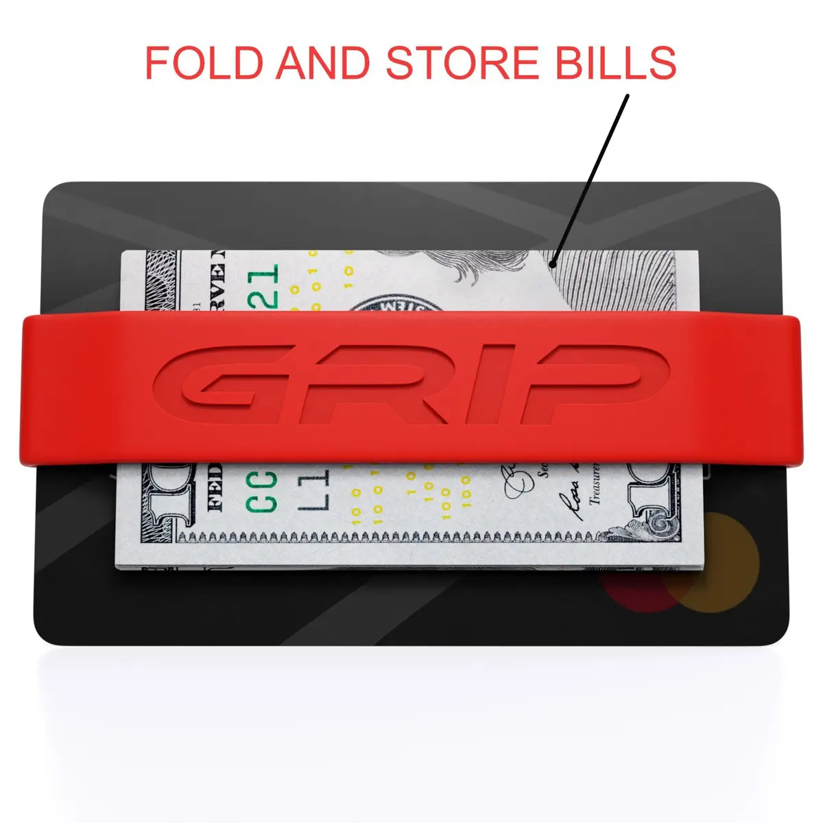 Grip Money Bands (Pack of 3) - Blood Red - Premium Silicone Band for Cash & Cards | Slim & Durable Design - view 6
