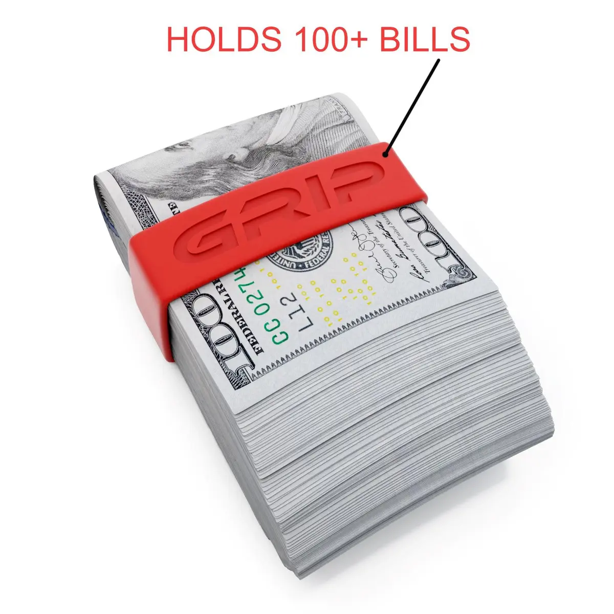 Grip Money Bands (Pack of 3) - Blood Red - Premium Silicone Band for Cash & Cards | Slim & Durable Design - view 8