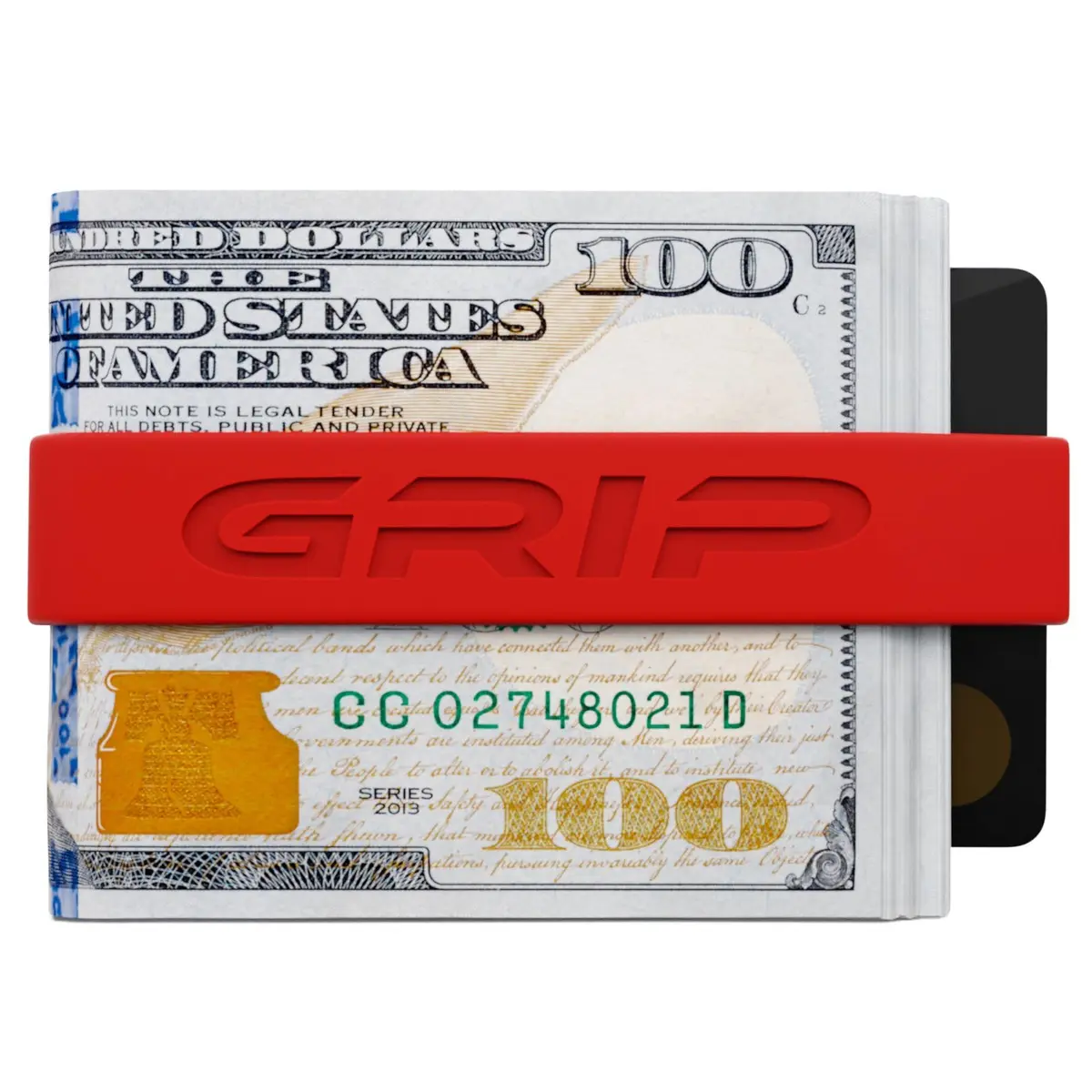 Grip Money Bands (Pack of 3) - Blood Red - Premium Silicone Band for Cash & Cards | Slim & Durable Design - view 3