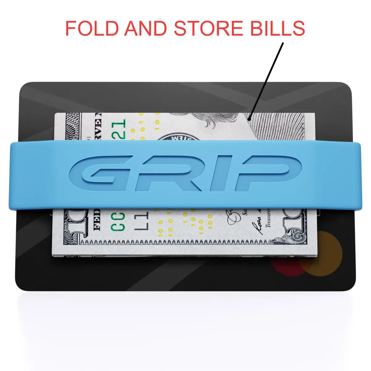 Grip Money Bands (Pack of 3) Light Blue | Secure Cash & Cards, Slim Silicone Design - view 6