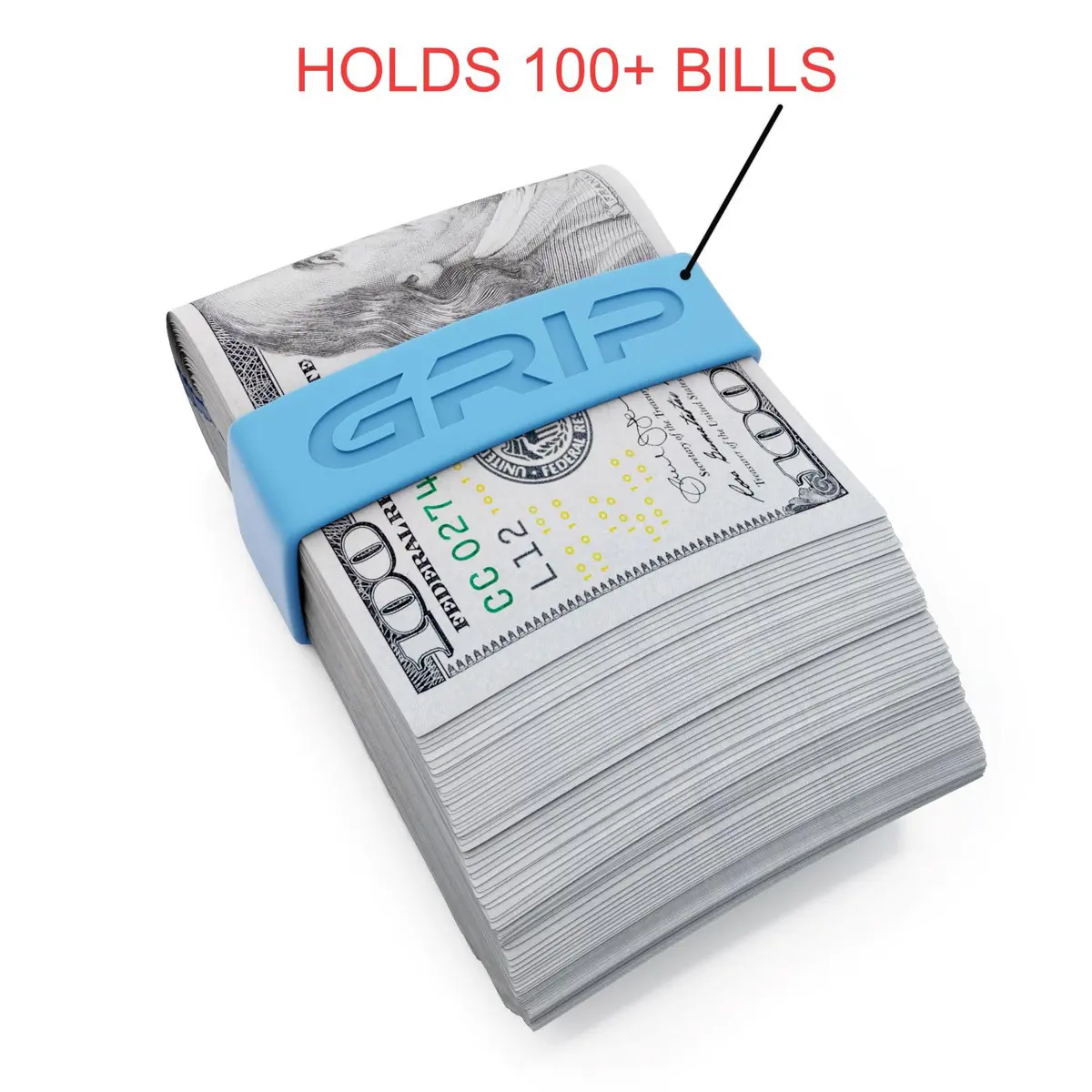 Grip Money Bands (Pack of 3) Light Blue | Secure Cash & Cards, Slim Silicone Design - view 8