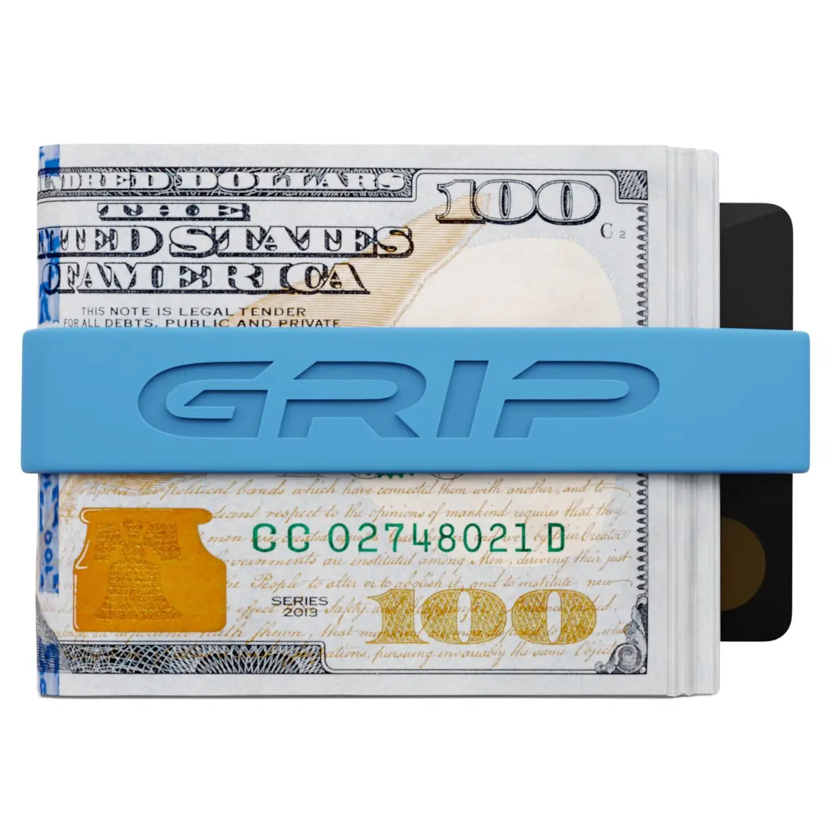 Grip Money Bands (Pack of 3) Light Blue | Secure Cash & Cards, Slim Silicone Design - view 3