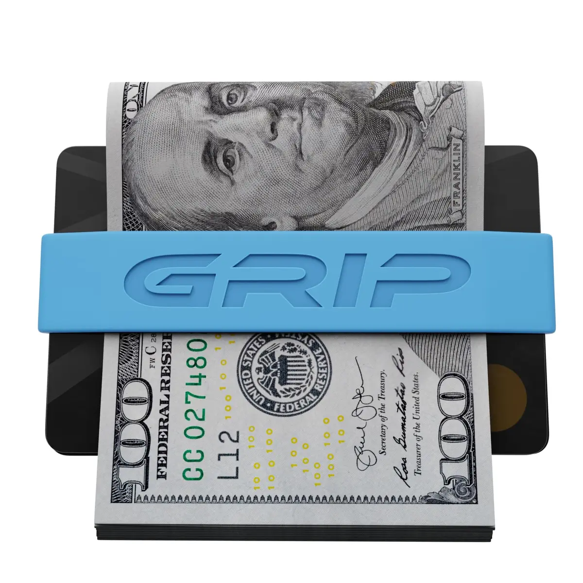 Grip Money Bands (Pack of 3) Light Blue | Secure Cash & Cards, Slim Silicone Design - view 4