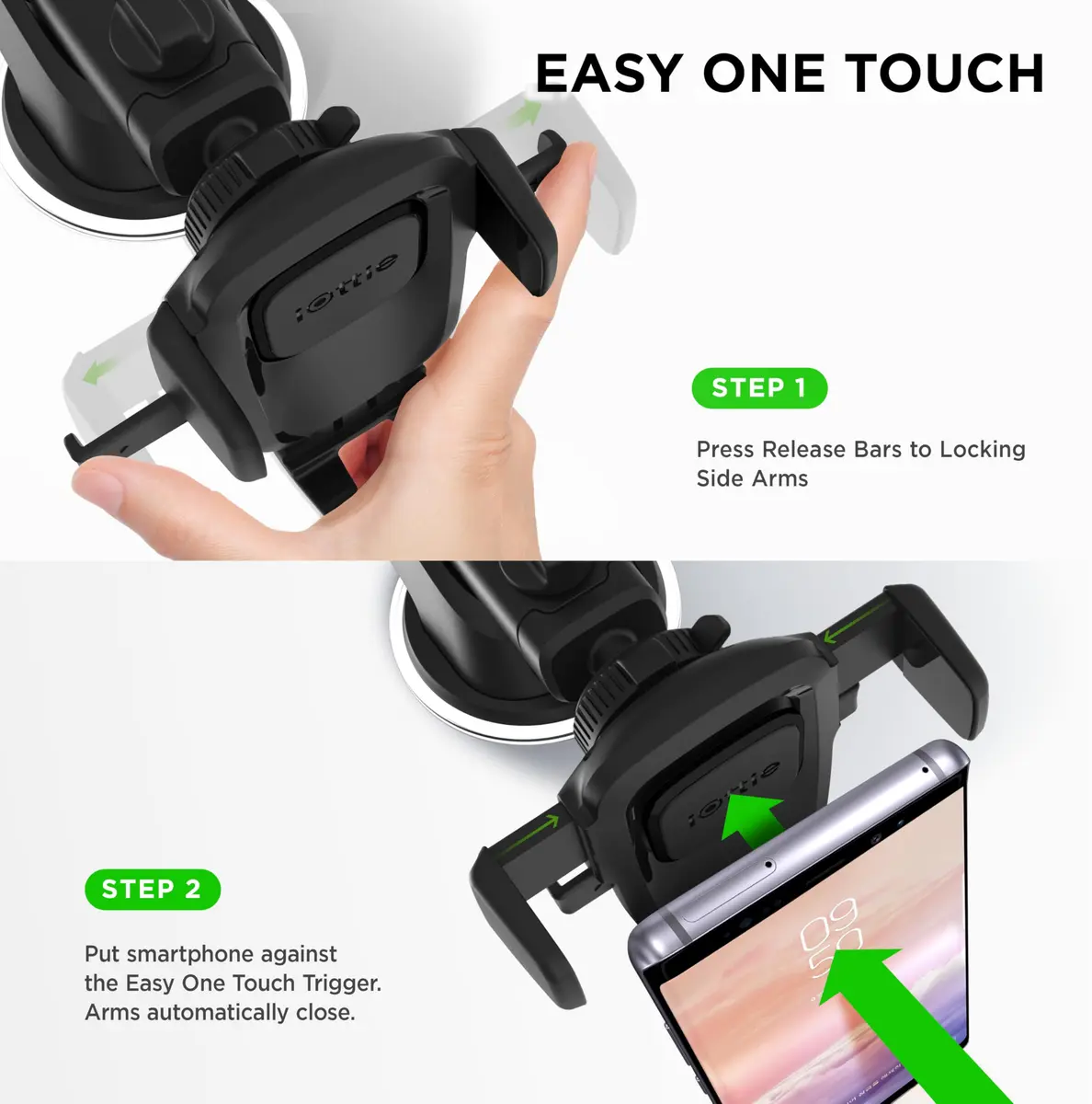 iOttie Easy One Touch Classic Dash & Windshield Universal Car Mount Phone Holder 16.5 cm (6.5 in) | Secure Phone Grip for All Smartphones - view 2