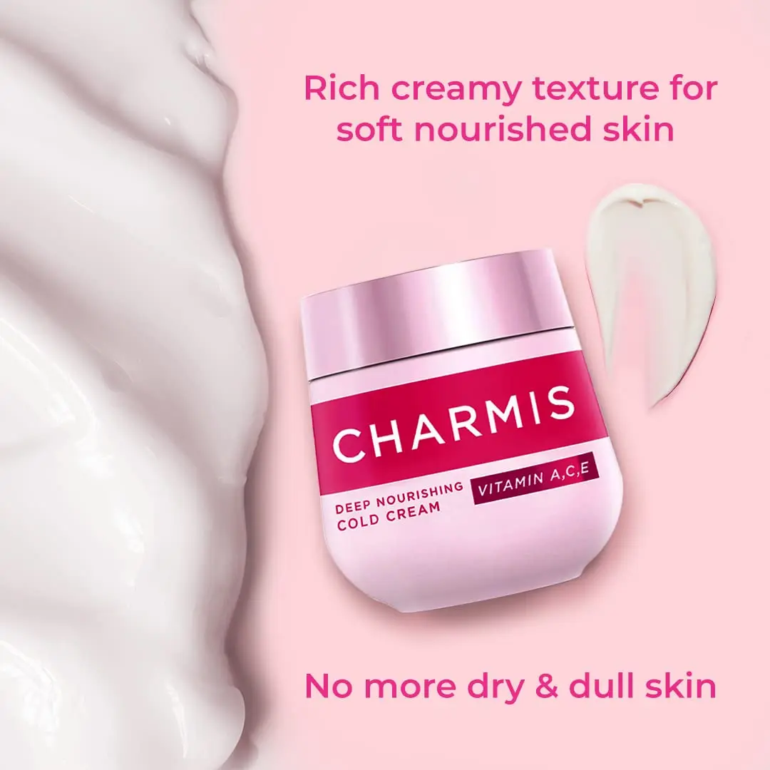 Charmis Moisturizing Cold Cream 175 ML | Vitamin A, C & E for Dry Skin - view 4