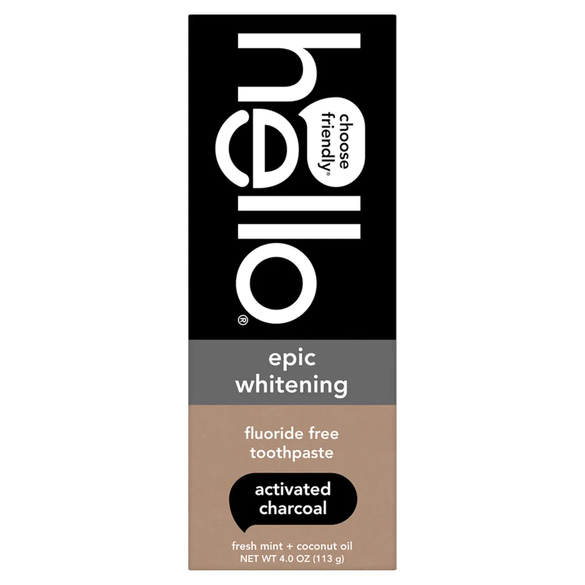 hello Epic Whitening Activated Charcoal Toothpaste 4 oz (113 g) | Fluoride-Free Whitening & Plaque Removal - view 8