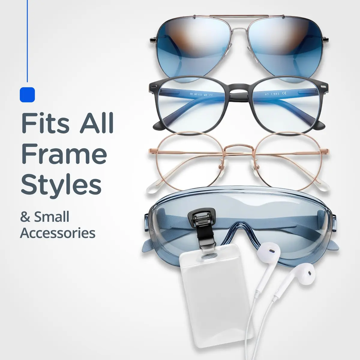 Readerest Magnetic Eyeglass Holder 2 Pack | Stainless Steel Clip for Badges & Sunglasses - view 3