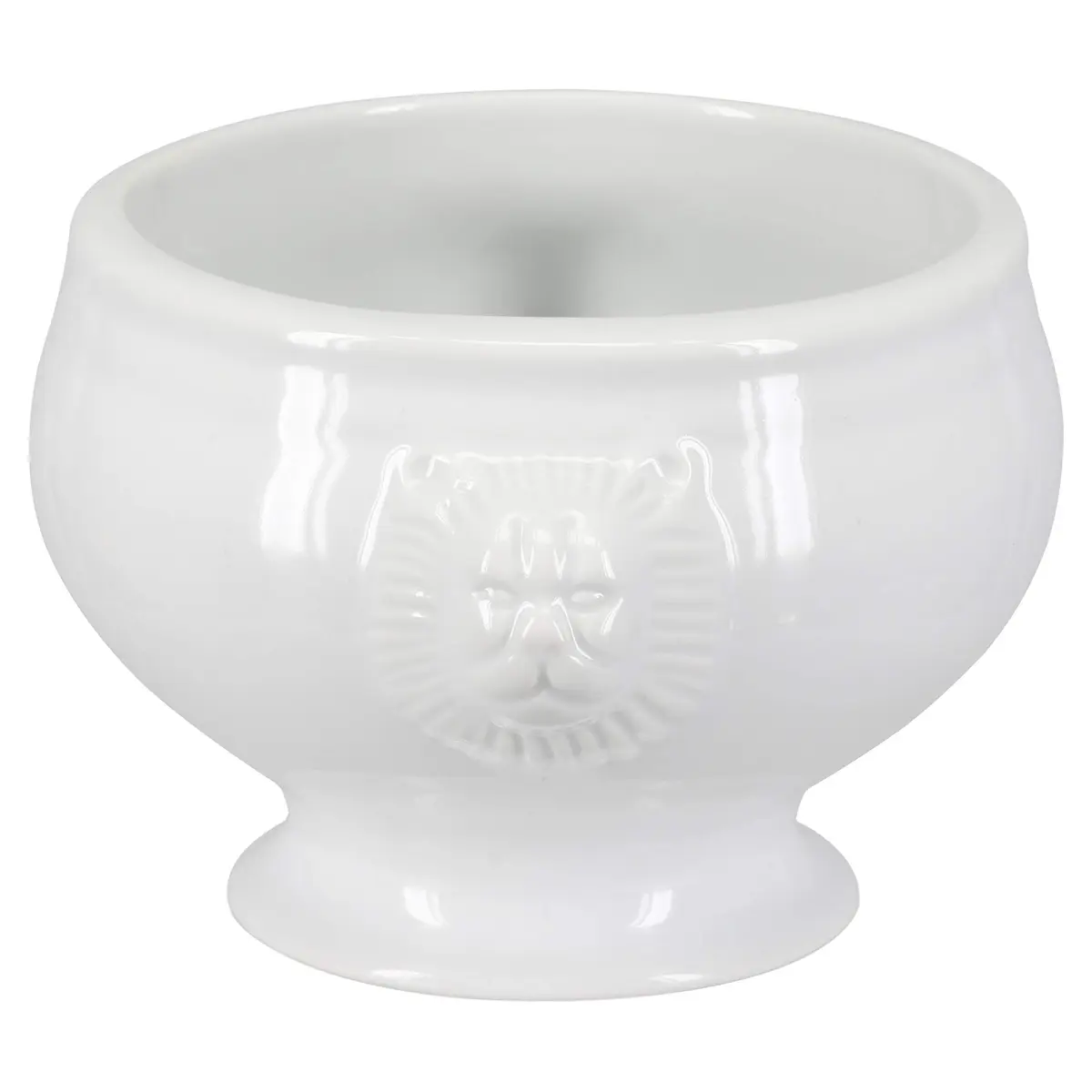 BIA Cordon Bleu Soup Lions Head Bowl Set of 4 | Elegant White Porcelain, 14oz, Oven & Microwave Safe - main product image