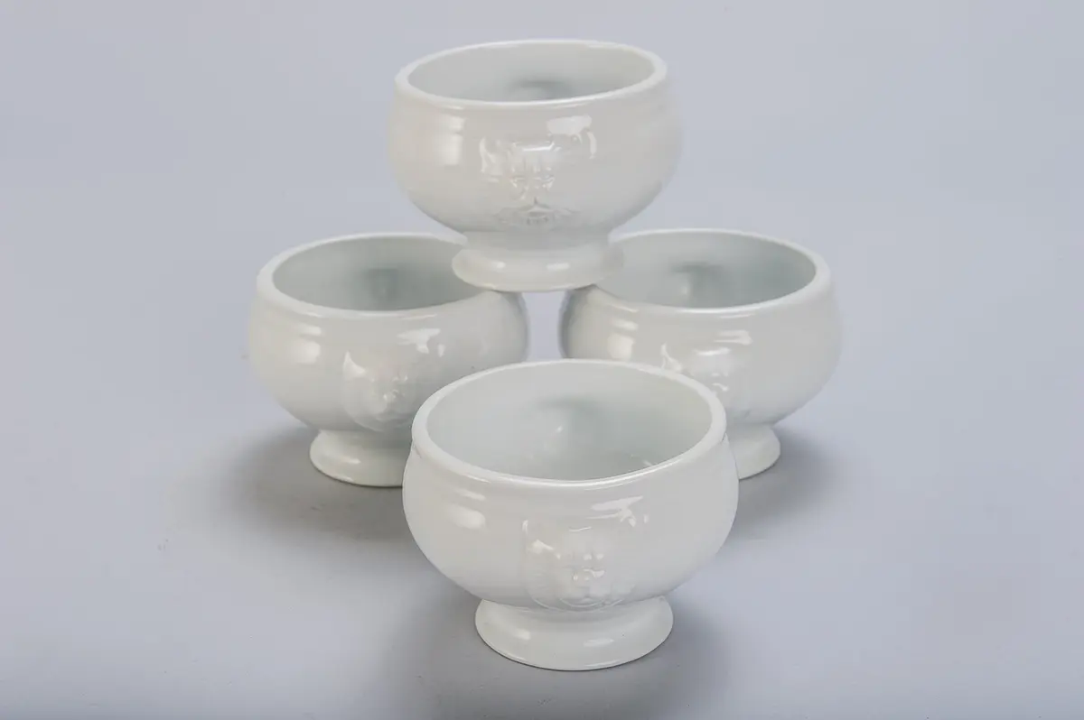 BIA Cordon Bleu Soup Lions Head Bowl Set of 4 | Elegant White Porcelain, 14oz, Oven & Microwave Safe - view 2