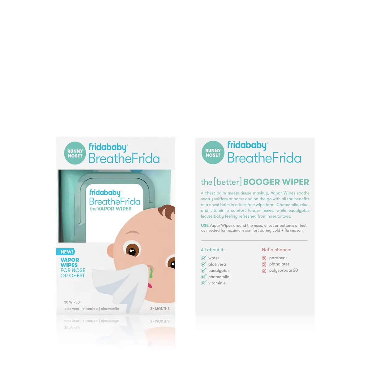 Frida Baby BreatheFrida Toddler Nose Wipes 30ct | Soothing Cold & Allergy Relief - view 4