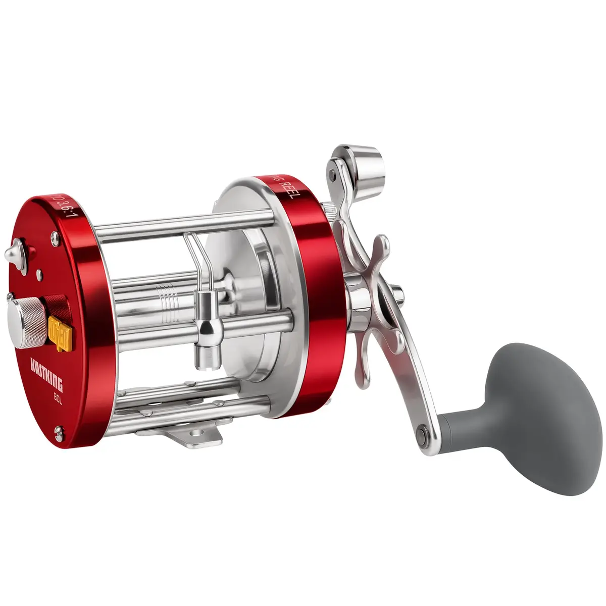KastKing Rover Round Baitcasting Reel, 90 Size, Left, Red | Power & Durability for Freshwater & Saltwater - main product image