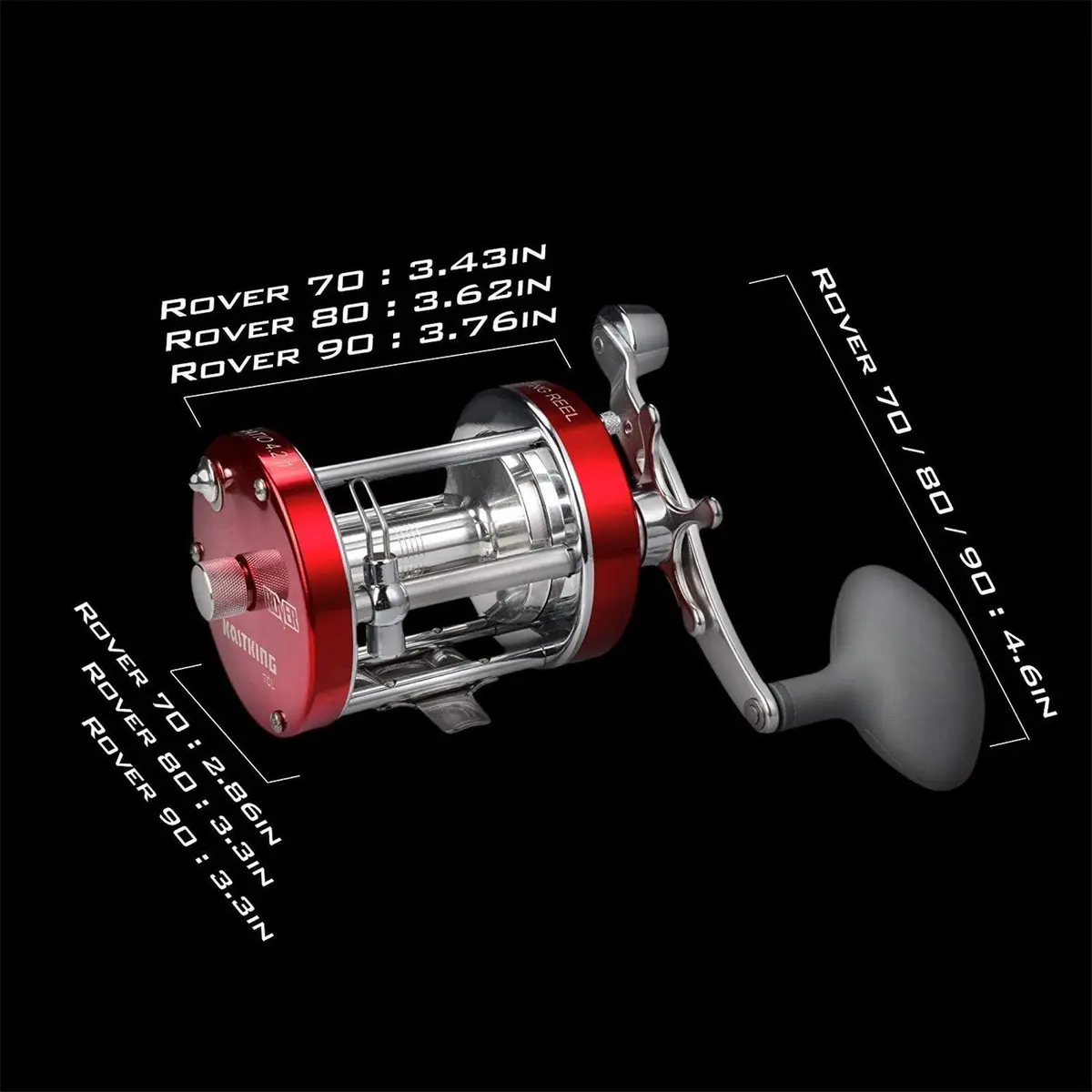 KastKing Rover Round Baitcasting Reel 90 Size | Power & Durability in Saltwater & Freshwater (115 characters) - view 8