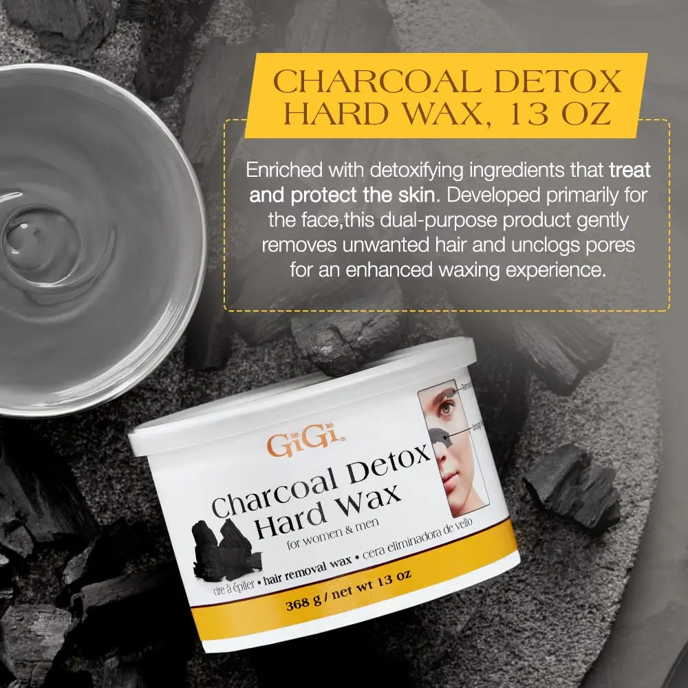 GiGi Charcoal Detox Facial Hard Wax 368.5 g (13 oz) | Deep Cleansing & Purifying Hair Removal Wax - view 2