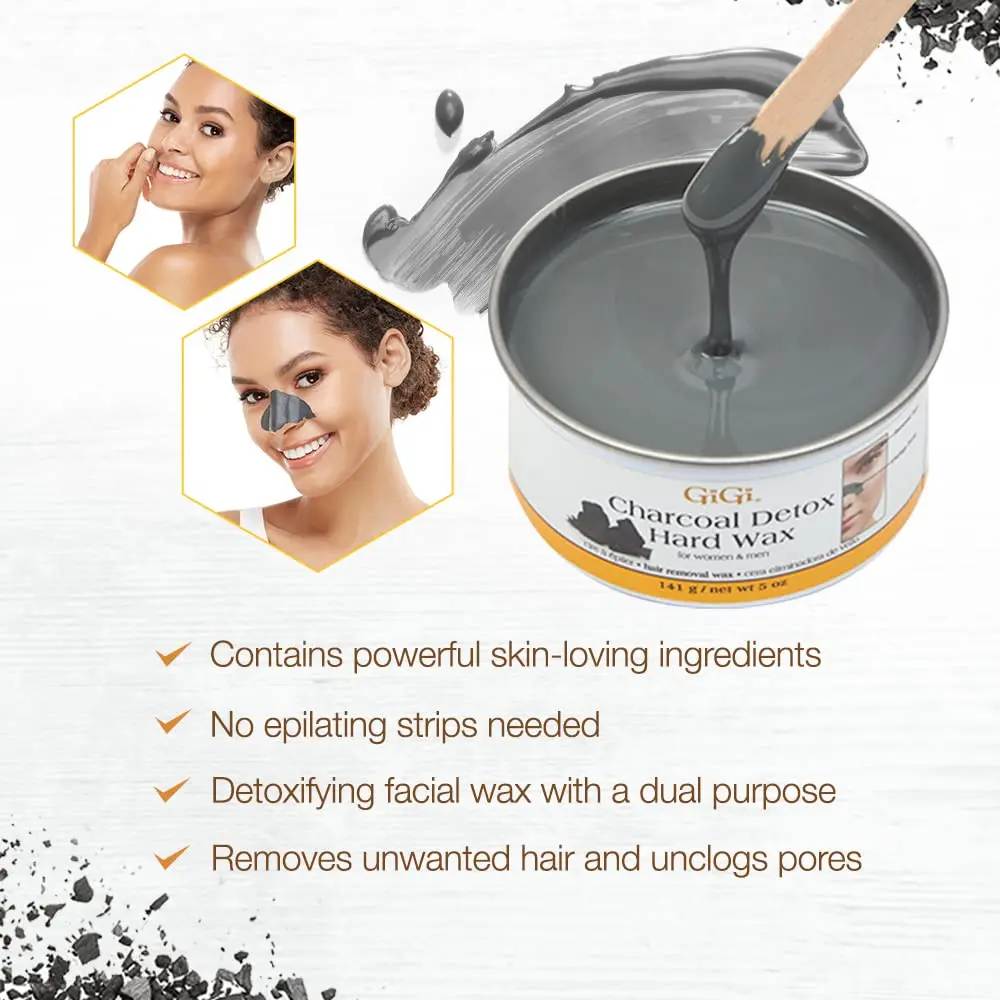 GiGi Charcoal Detox Facial Hard Wax 368.5 g (13 oz) | Deep Cleansing & Purifying Hair Removal Wax - view 4