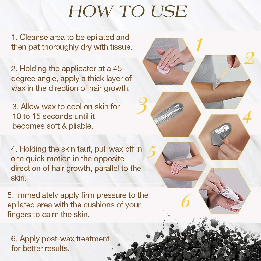 GiGi Charcoal Detox Hard Wax for Face & Body, 142g (5 oz) | Gentle Hair Removal for Sensitive Skin - view 6
