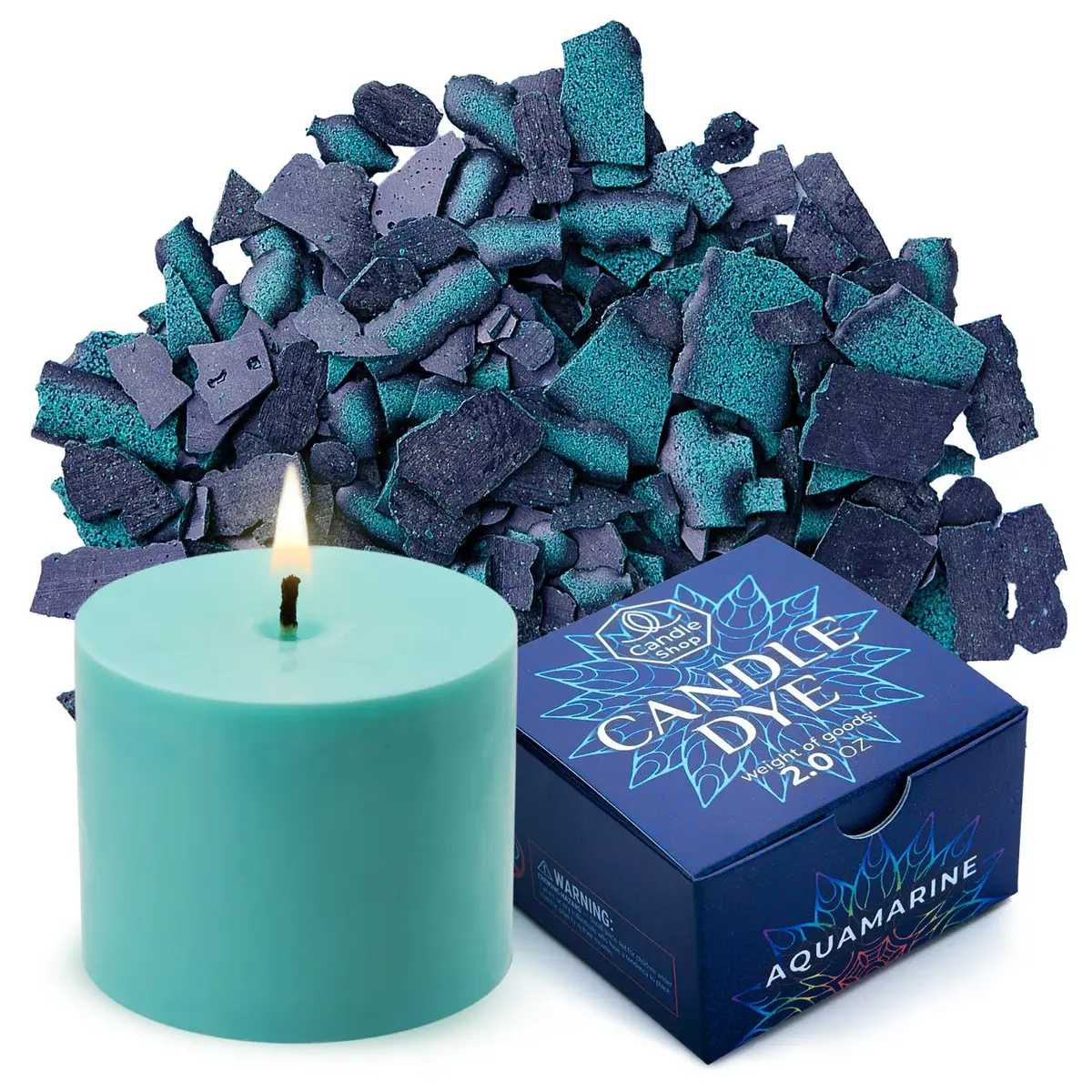 Candle Shop Aquamarine Candle Dye 2 oz | Vibrant, Even Color for Soy & Wax Candles - main product image