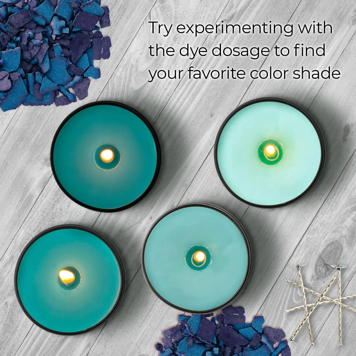 Candle Shop Aquamarine Candle Dye 2 oz | Vibrant, Even Color for Soy & Wax Candles - view 6