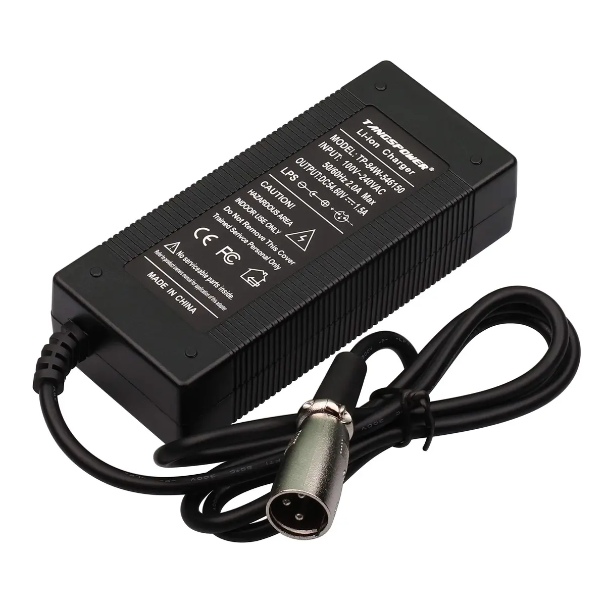 TANGSPOWER 54.6V Lithium Battery Charger 48V 13S | Universal 100-240V Input, Overload & Short Circuit Protections - view 4