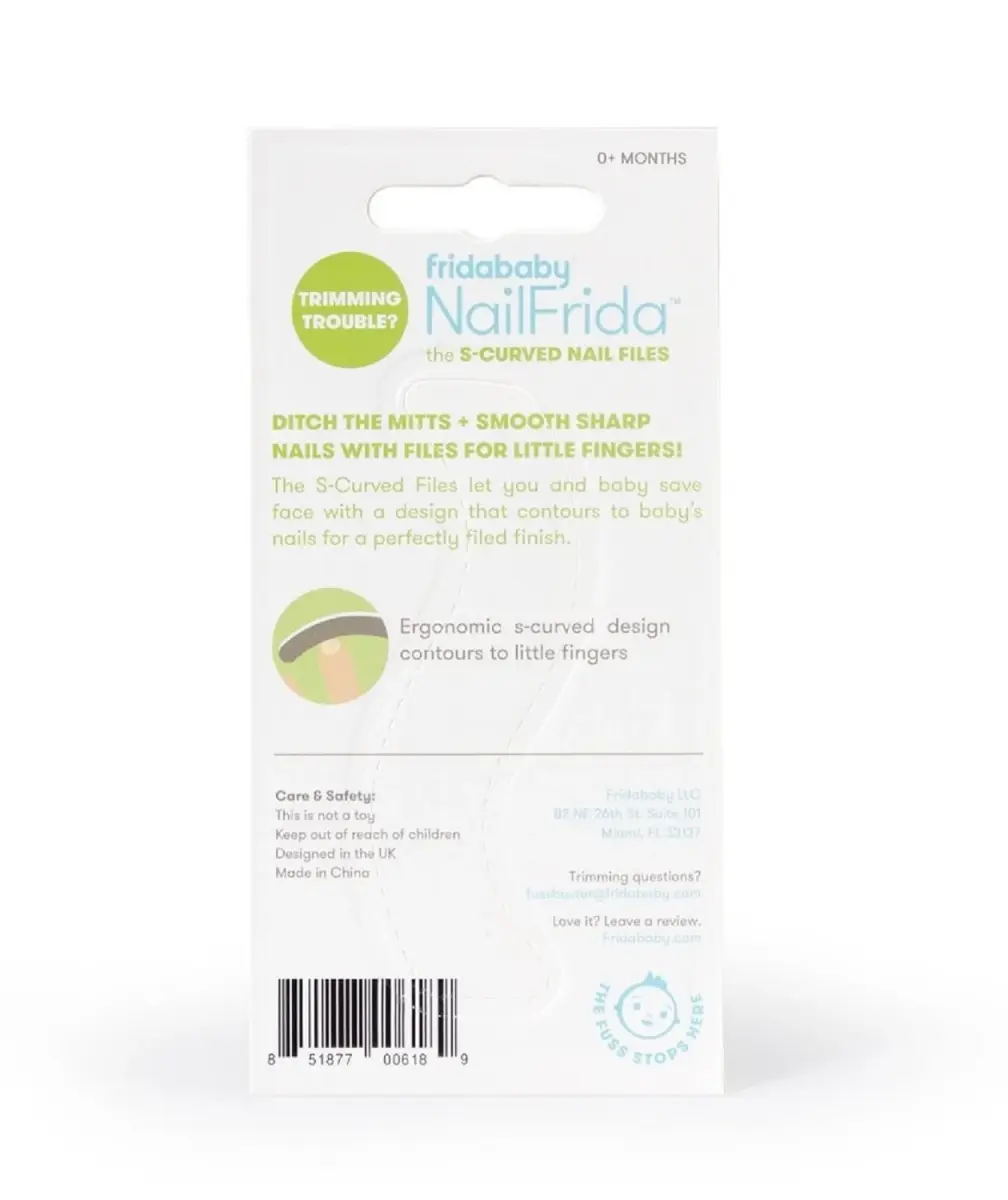 Frida Baby NailFrida S-Curved Baby Nail Files 5ct | Smooth Baby Nails Safely - view 2