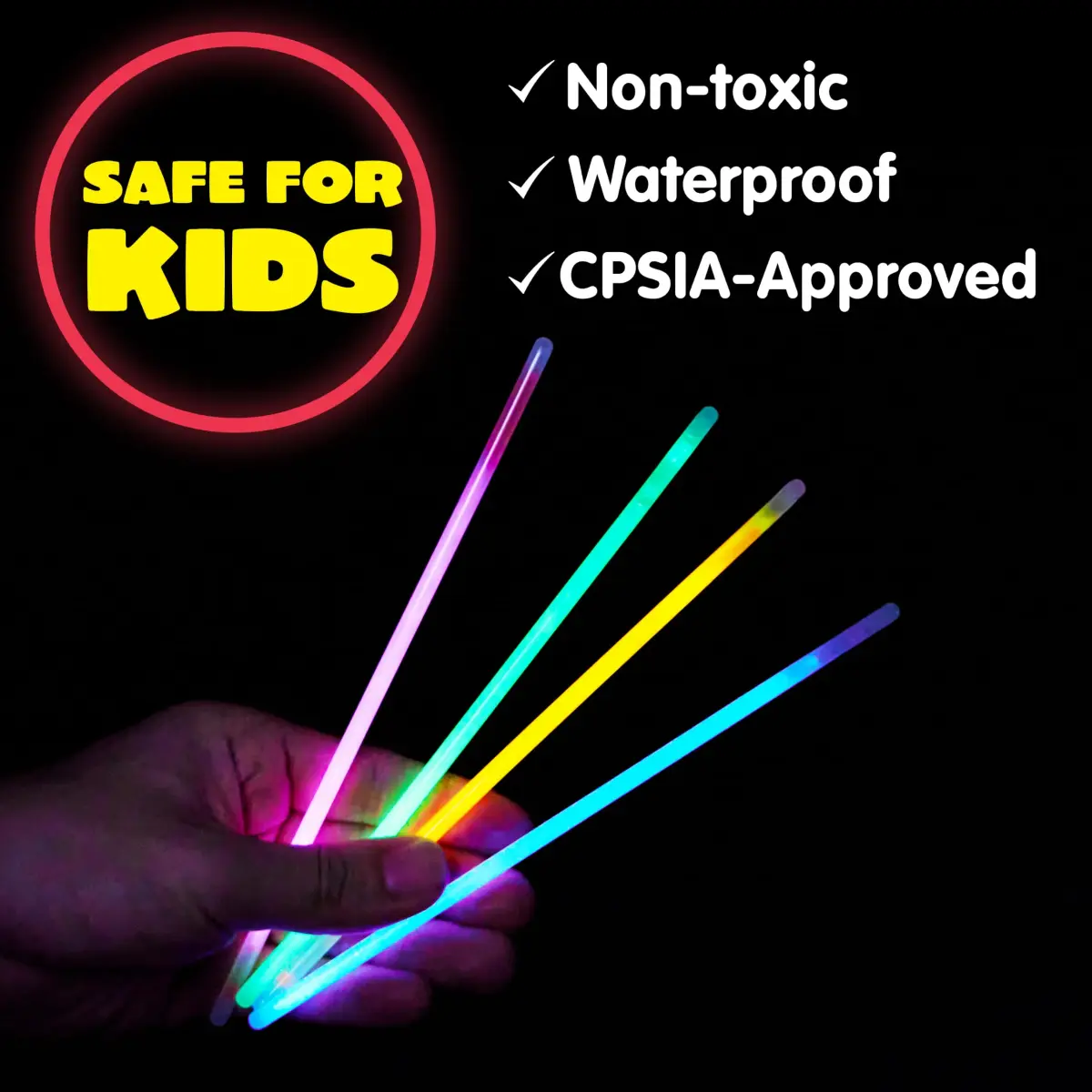 JOYIN 400 Pcs Glowsticks, Assorted Colors Party Favors | Value Pack, CPSIA Compliant - view 4