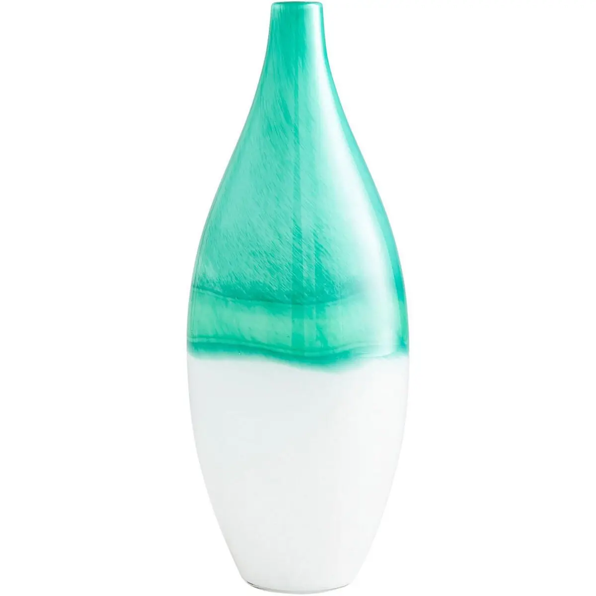 Cyan Design Extra Large Iced Marble Vase,Turquoise / White | Modern Decor Accent - main product image