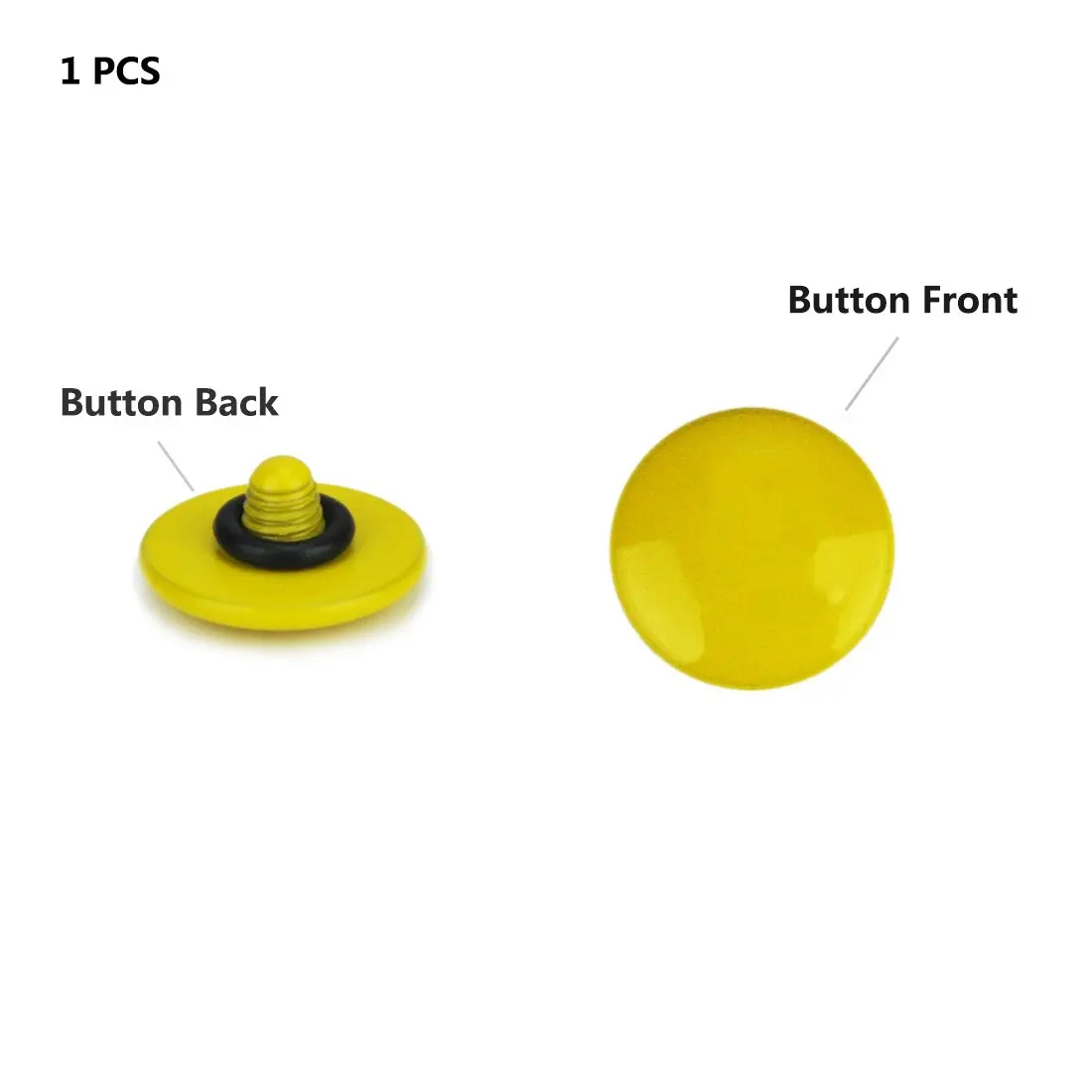LXH 2 Pack Yellow Convex Metal Soft Release Button Fits Standard Threaded Cameras in India - view 3