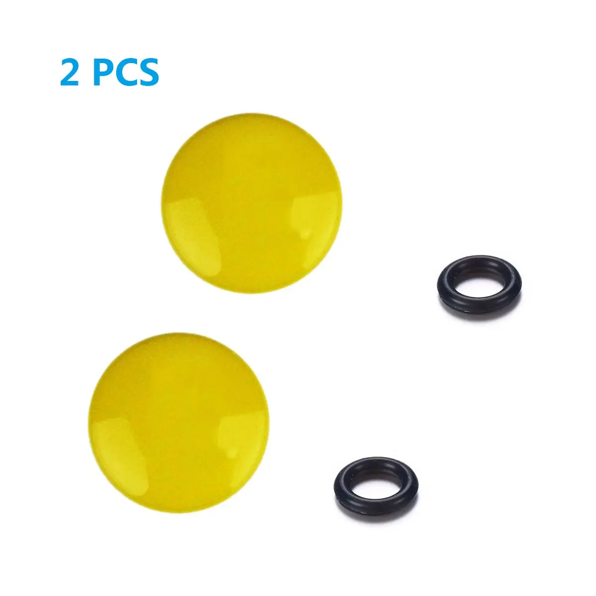 LXH 2 Pack Yellow Convex Metal Soft Release Button Fits Standard Threaded Cameras in India - main product image