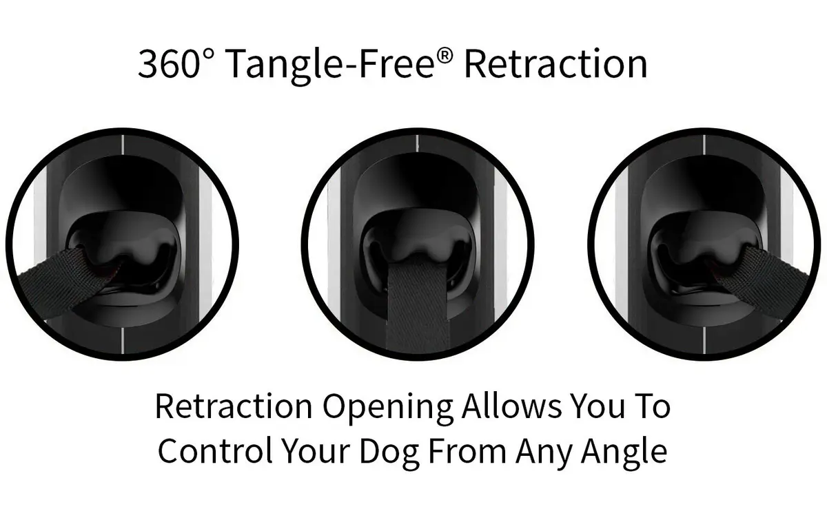 TUG Original Retractable Dog Leash, 5m (16 ft) Medium White | Tangle-Free 360° Retraction for Dogs Under 55 lbs - view 4