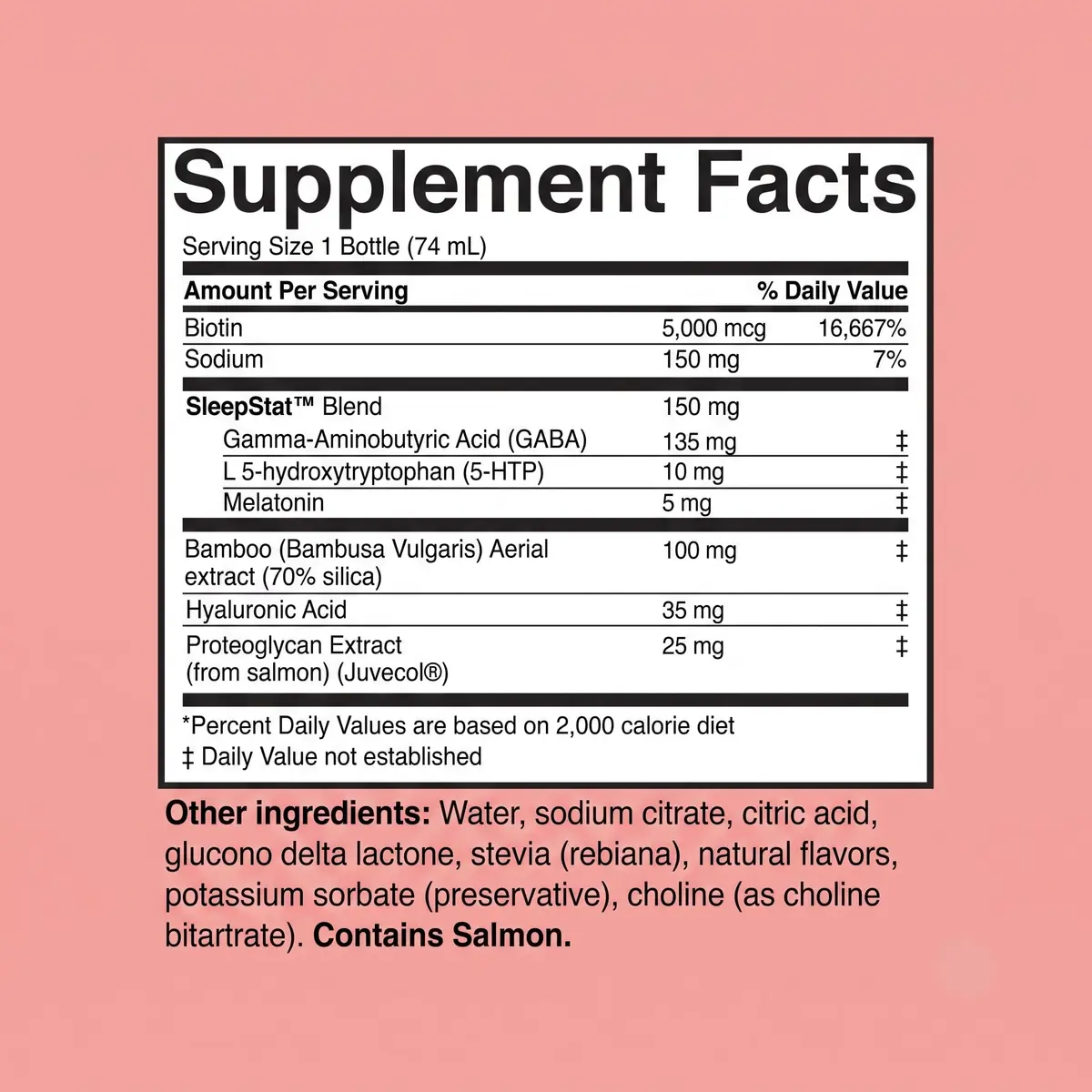 Dream Water Beauty Sleep Aid Drink Supplement; Melatonin 5mg, GABA, 5-HTP, Plus Biotin for Healthy Skin, Hair and Nails; 2.5 oz Liquid Sleep Shots, Zen Tonic 12-Count | Supports Restful Sleep & Skin - view 4
