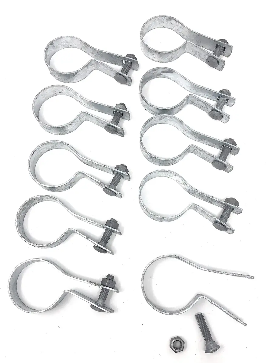 FENCESMART4U 10 Pack Tension Bands for Chain Link Fence 1-7/8" | Galvanized Steel - main product image