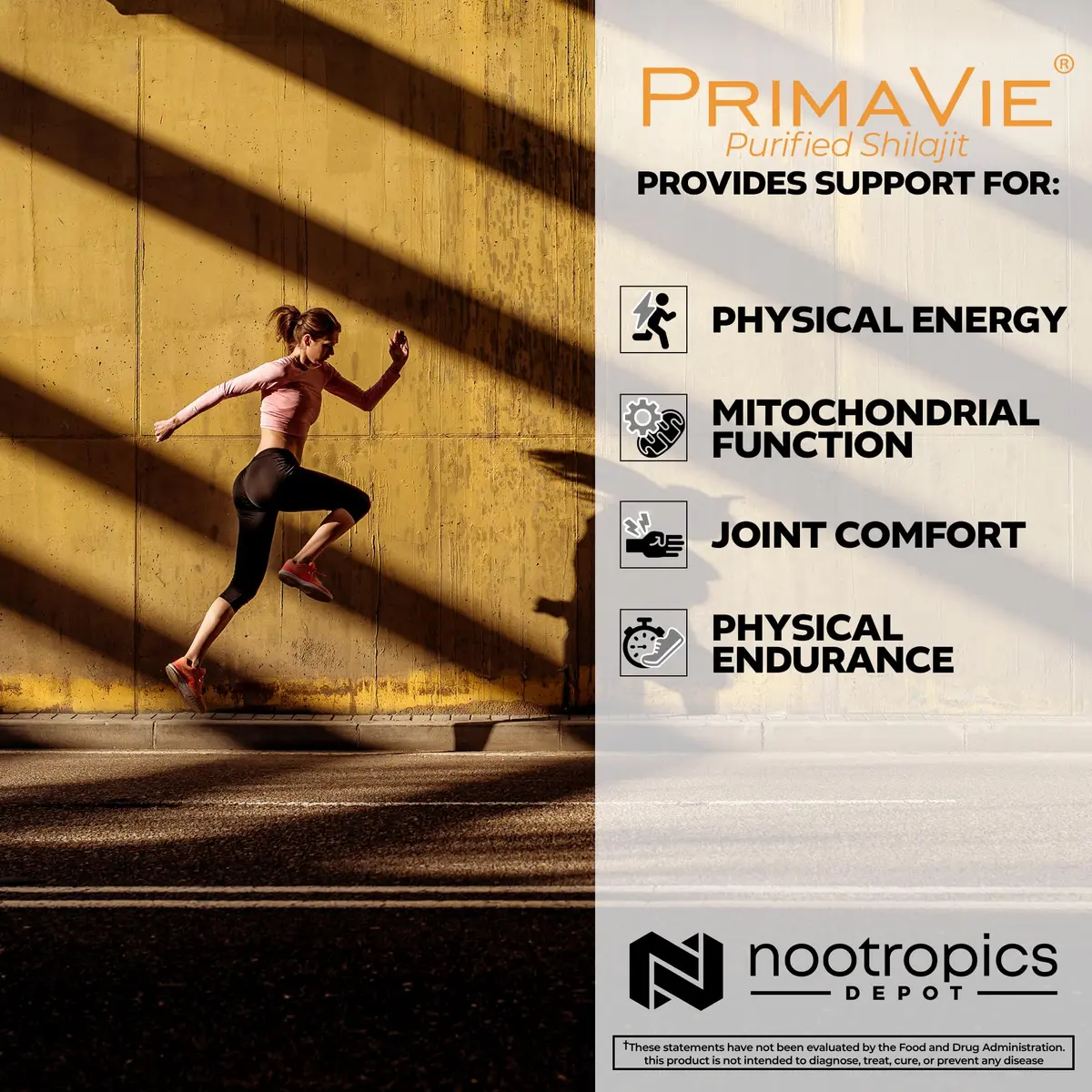 Nootropics Depot PrimaVie Shilajit Capsules | 250mg | 30 Count | Purified Extract | Supports Mitochondrial Function + Boosts Endurance - view 4
