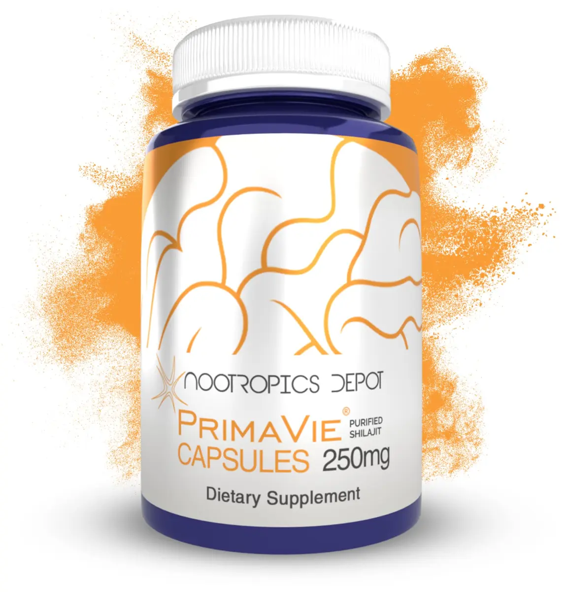 Nootropics Depot PrimaVie Shilajit Capsules | 250mg | 30 Count | Purified Extract | Supports Mitochondrial Function + Boosts Endurance - main product image