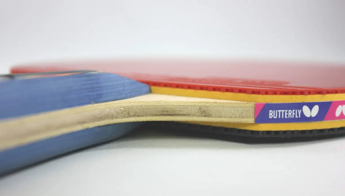 Butterfly Nakama S-9 Table Tennis Racket – ITTF Approved Ping Pong Paddle – Pan Asia Rubber & Thick Sponge Layer (6.5 in x 1 in x 11 in) - view 6