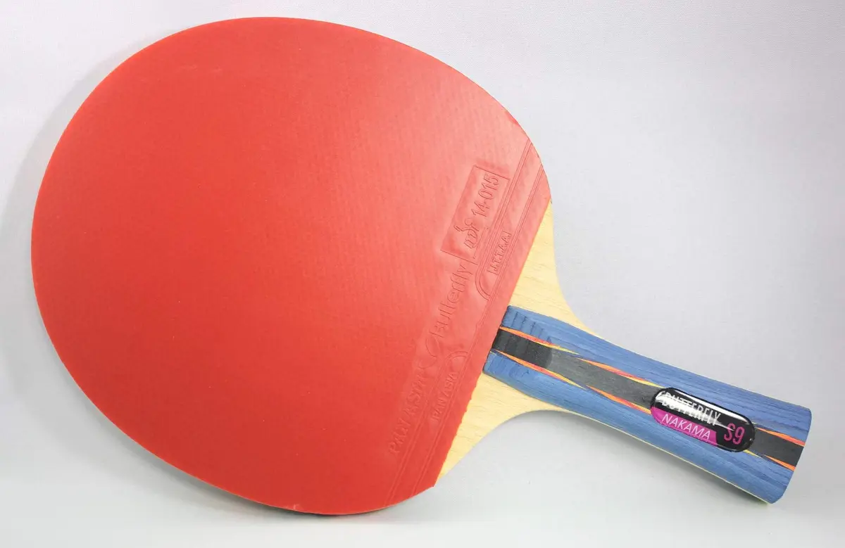 Butterfly Nakama S-9 Table Tennis Racket – ITTF Approved Ping Pong Paddle – Pan Asia Rubber & Thick Sponge Layer (6.5 in x 1 in x 11 in) - view 2