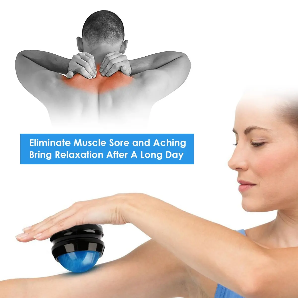 ZONGS Manual Massage Roller Ball - Deep Tissue Therapy Tool for Sore Muscles, Shoulders, Neck, Back, Feet | Stress Relief - view 8