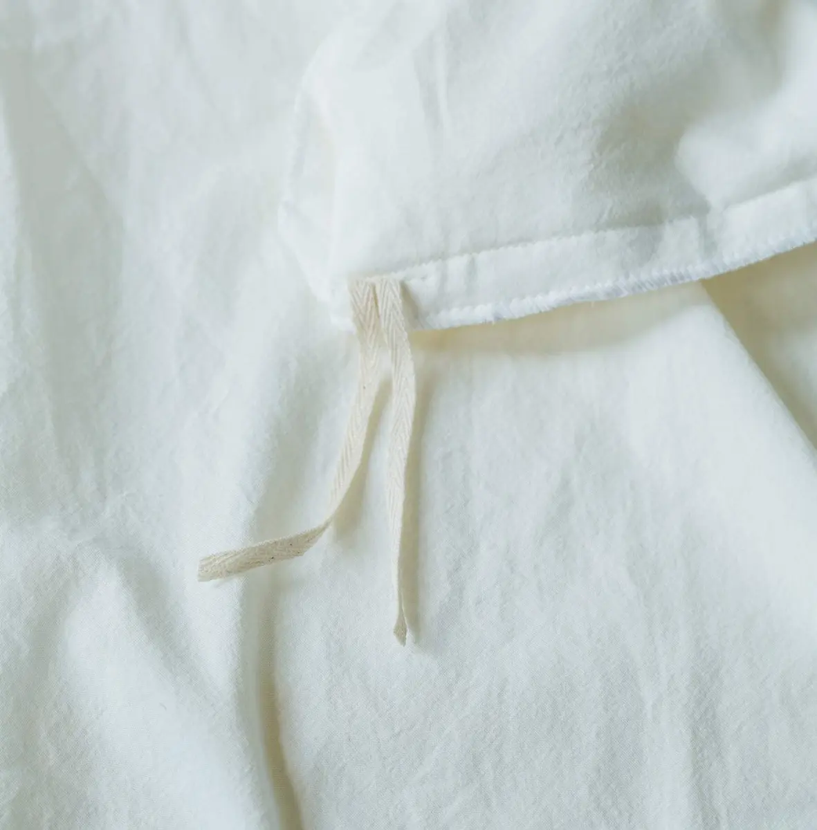 SUSYBAO White Vintage Ruffle Duvet Cover Queen 100% Washed Cotton | Farmhouse Shabby Chic Bedding - view 6