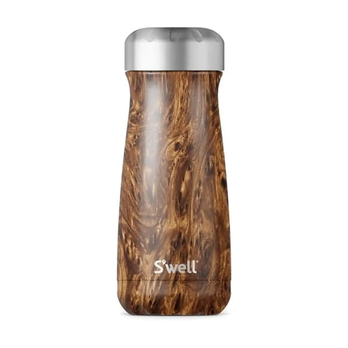 S'well Stainless Steel Traveler 16 Fl Oz Teakwood | Keeps Drinks Cold 24H & Hot 12H, BPA-Free - main product image