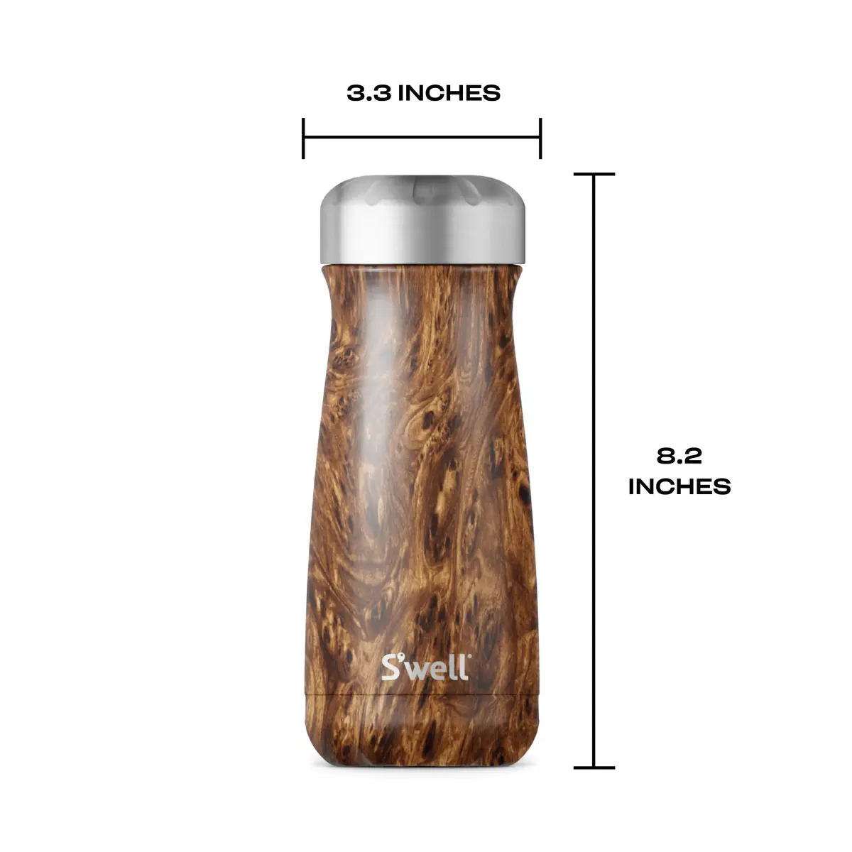 S'well Stainless Steel Traveler 16 Fl Oz Teakwood | Keeps Drinks Cold 24H & Hot 12H, BPA-Free - view 4