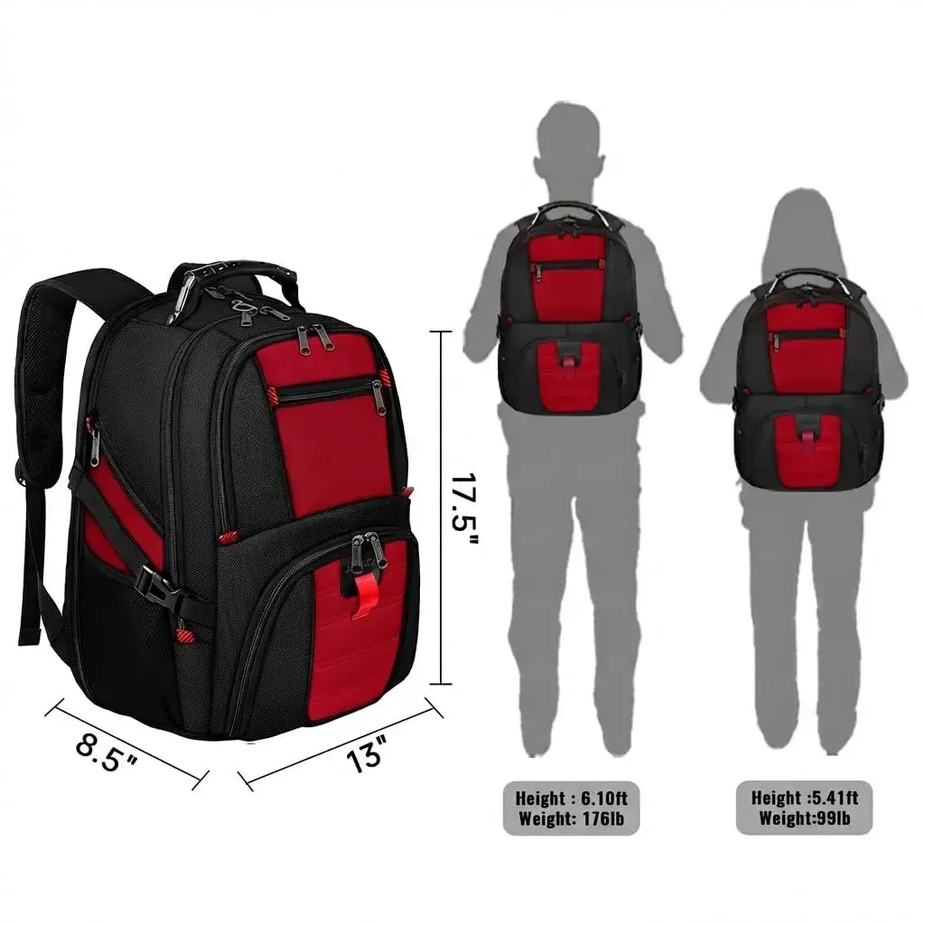 YOREPEK Large Laptop Backpack 49cm (19.2") | Water-Resistant, TSA-Friendly Travel Bag - view 7