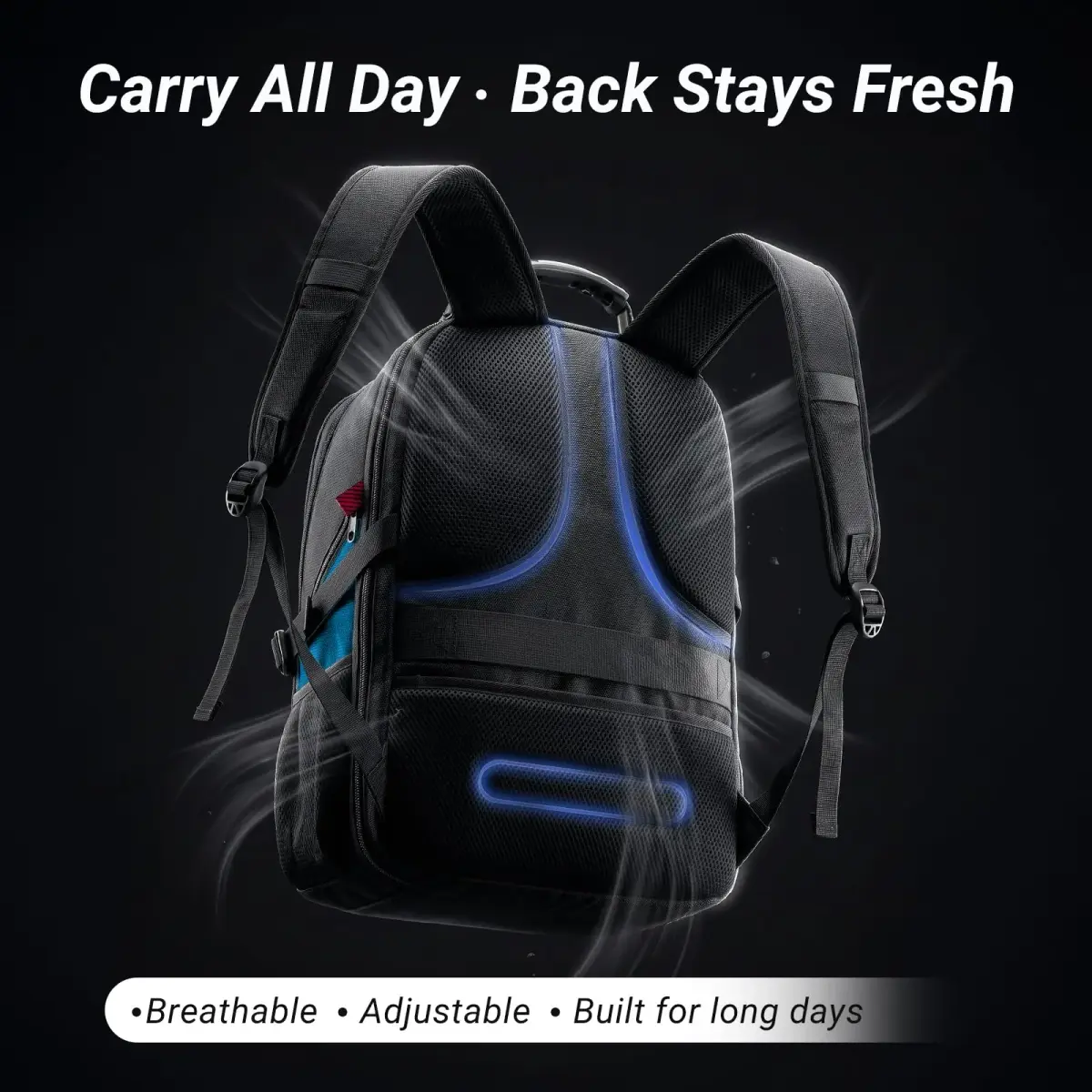 YOREPEK Large Laptop Backpack for Men, Heavy Duty Travel Backpack 49cm (19.3") | TSA Approved Carry-On - view 7