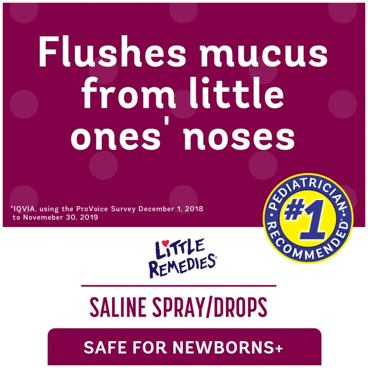 Little Remedies Sterile Baby Saline Nasal Spray and Drops 0.5 Fl Oz (15ml) 3-Pack | Pediatrician-Recommended for Stuffy Noses - view 2