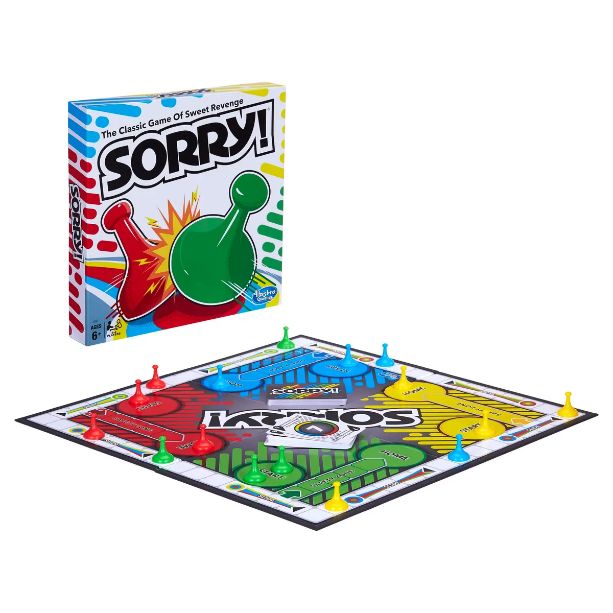 Hasbro Gaming Sorry! Board Game for Kids Ages 6+ | Classic Family Game with 4 Pawns (1-Pack) - view 3